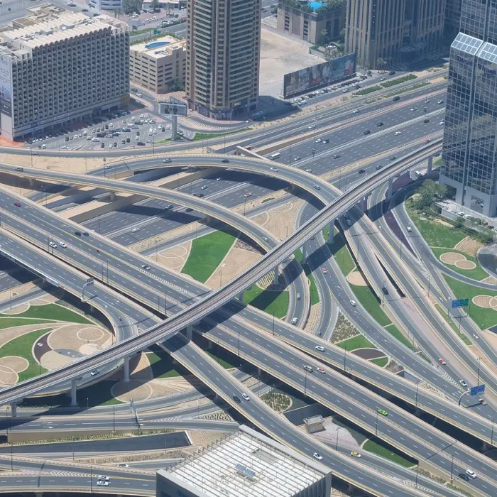 Highway intersection in Dubai