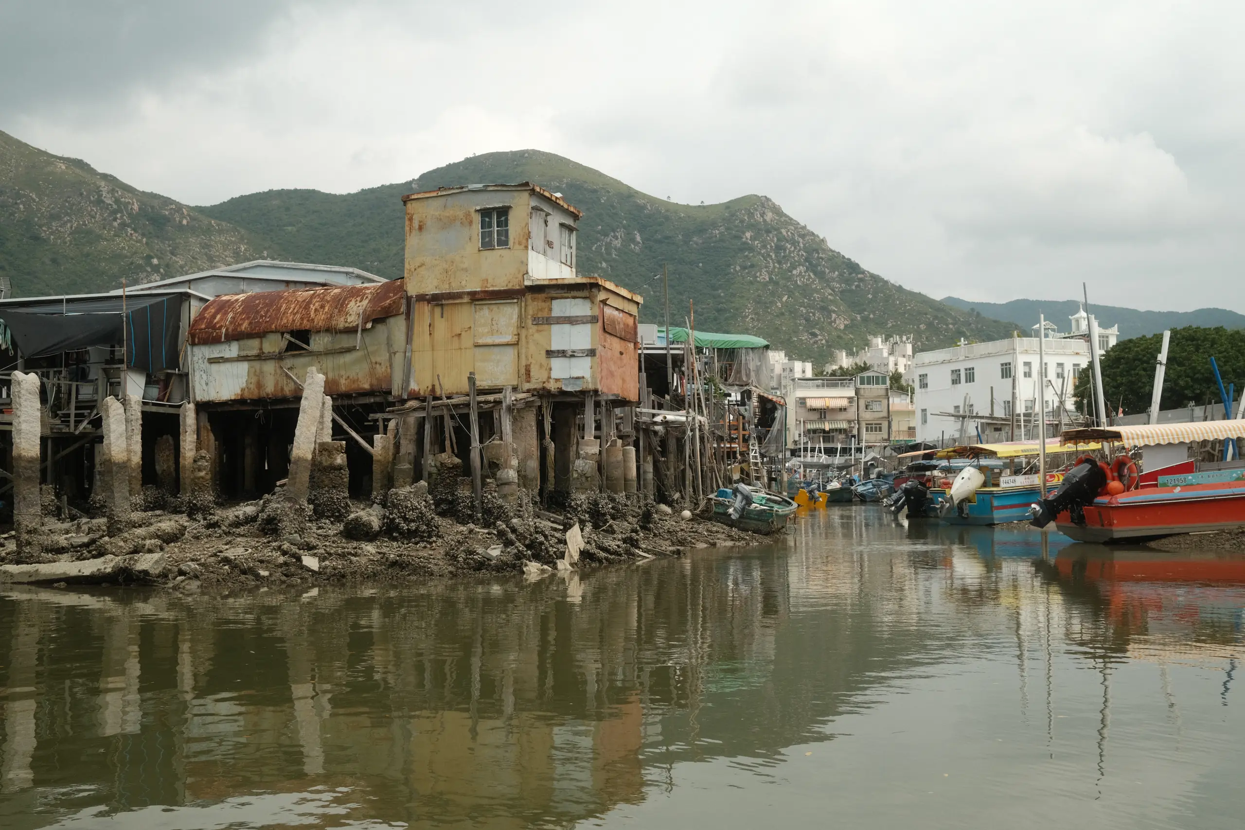 Stilt houses over the water in Tai O