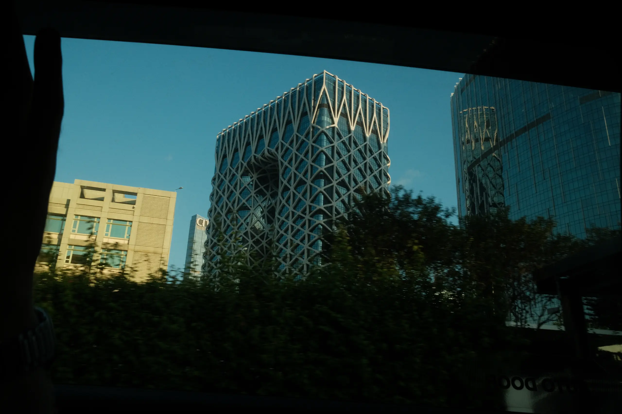 Glass office buildings on the Cotai Strip